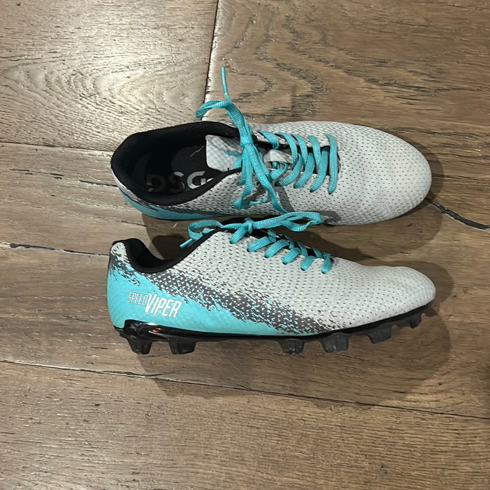 KIDS soccer cleats (teal and grey)